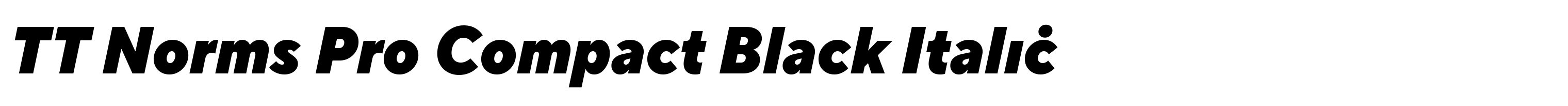 TT Norms Pro Compact Black Italic